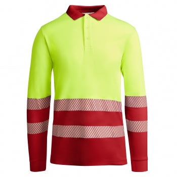 POLO REFLECTANTE FLUOR MANGA LARGA ATRIO | 1046