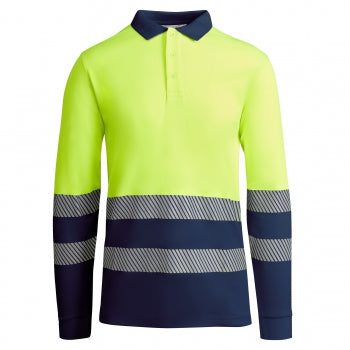 POLO REFLECTANTE FLUOR MANGA LARGA ATRIO | 1046
